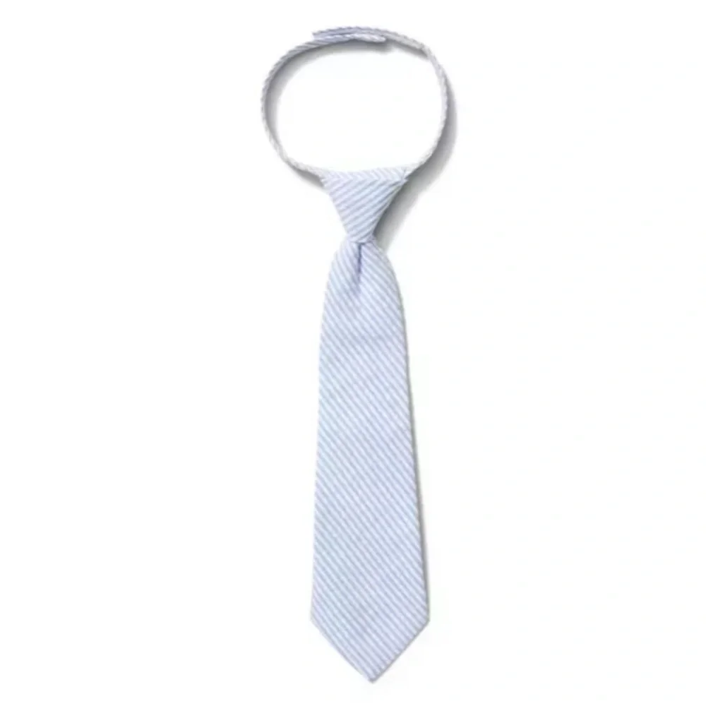 New - Janie and Jack Light Blue Striped Seersucker Tie